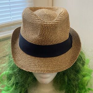 BP Fedora style HAT Mens Packable HAT O/S Tan / Brown blend